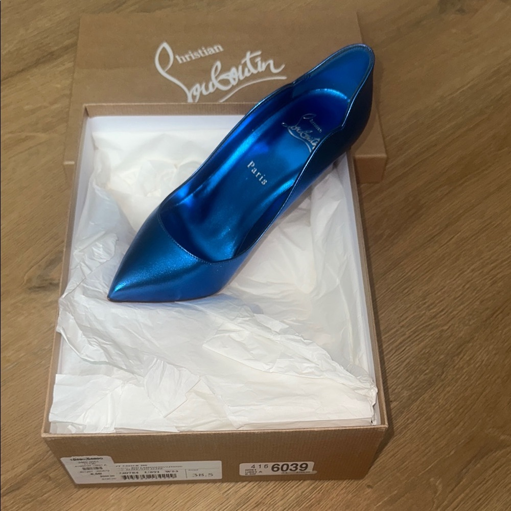 Christian Louboutin Blue Metallic Heels